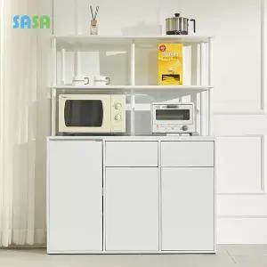 [SASA]사사가구 클린 재활용 쓰레기통 2p 분리수거함+다용도수납장