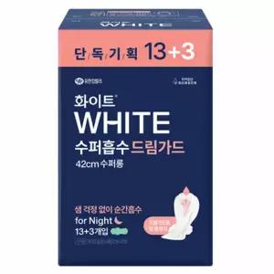 [유한킴벌리] 화이트 수퍼흡수 드림가드 수퍼롱오버 13+3p