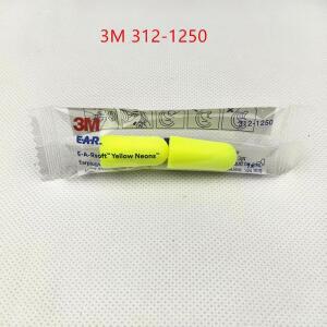 100 쌍/로트, 312-1250 노란색 네온, 느린 리바운드, 더 편안한 폼 귀마개, 3M