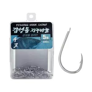 싸파 더블킬 감성돔 지누바늘 5호 니켈 덕용(100개)낚시용 도구 보조 바다 낚싯 용바늘