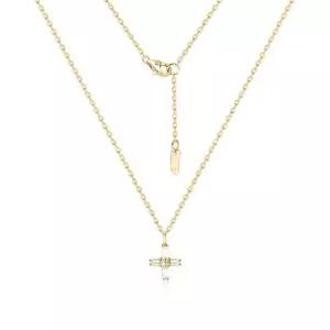 [모룬] 18K 크럭스 바게트 큐빅 십자가 체인 목걸이 MON42228