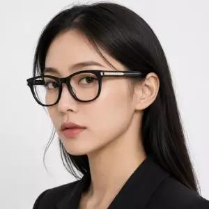 생로랑 안경테 SL 663 001 스퀘어 뿔테 안경