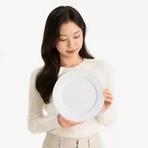 로얄코펜하겐 1072676 화이트 플레인 플레이트 25cm