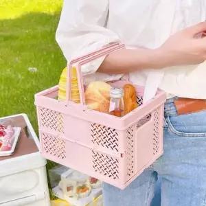 [하프클럽/]수납바구니 강아지 장난감 정리함 접이식 보관함