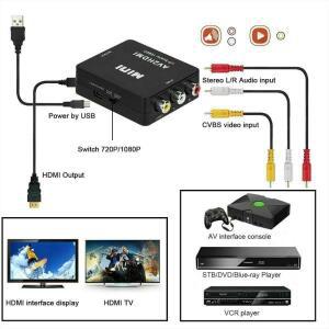 USB 케이블 RCA-HDMI 변환기 1080P 어댑터 호환 스위치 HD-MI