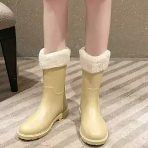 [오르토]여자 털장화 기모 보온 여성 레인부츠