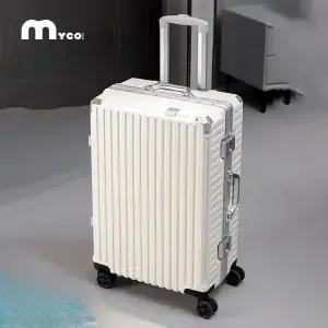 알루미늄 프레임 롤링 캐리어 가방 20 24 26 28인치 USB 여행용 바퀴 달린 콤비네이션 잠금장치 기내용