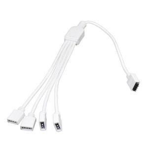 5050 3528 LED 스트립 어댑터용 커넥터 4핀 스플리터 케이블 RGB 연장