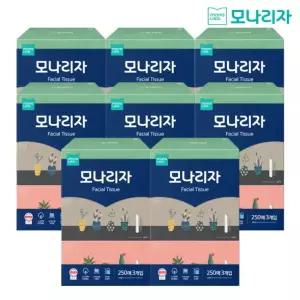 [하프클럽/모나리자]모나리자 천연펄프 미용티슈 250매 3개입 8박스