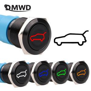 1pc 16mm/19mm 자동차 트렁크 용 금속 푸시 버튼 스위치 순간/래칭 12V 기본 1NO 1NC 소켓 포함