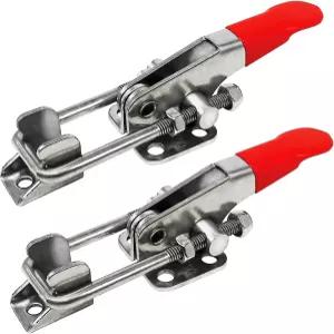 CUKAYO 2pcs 헤비 듀티 토글 클램프 용량 400LB 304 스테인리스 스틸 조절식 U 볼트 홀딩 퀵 릴리스