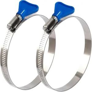 ISPINNER 2pcs 2.5인치 키형 304 스테인리스 스틸 웜 기어 호스 클램프 건조기 구용 조절 가능한 크기 범위