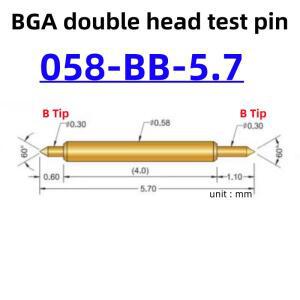 100pcs 양면  바늘 프로브 BGA 반도체 058-BB-5.7L 텔레스코픽 스프링 핀 5.7 포고
