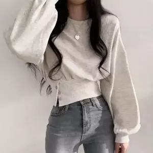 맨투맨 크롭 티셔츠 긴팔 여성 데일리 캐주얼 간절기 상의