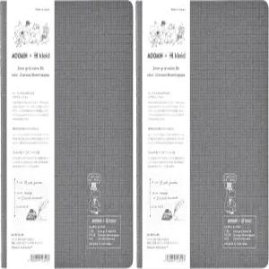 kleid 노트 MOOMIN×kleid 2mm 그리드 차콜/무민 파파 B6 격자 89604 2