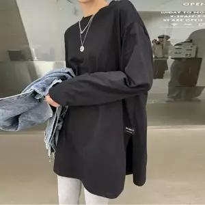 여성 긴팔 티셔츠 간절기 기본 레이어드 옆절개 롱슬리브