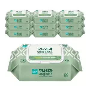 모나리자 내추럴 포레스트 물티슈 캡형 100매 x 10입 301911