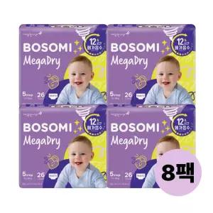 보솜이 메가드라이 팬티기저귀 특대형 공용 26개입 x 4+4팩