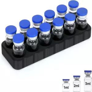 Leng Ke 12 슬롯 인슐린 냉장고 보관 캐디 - 3ml 펩타이드 바이알 보호 홀더 공간 절 냉동실 및 안전 가정