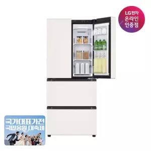 LG 디오스 오브제컬렉션 스탠드형 김치냉장고 Z408MEEF23 402L 베이지