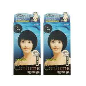 1+1 과일나라 컨퓸 먹물 헤어 칼라 염색약 4종 새치커버 멋내기