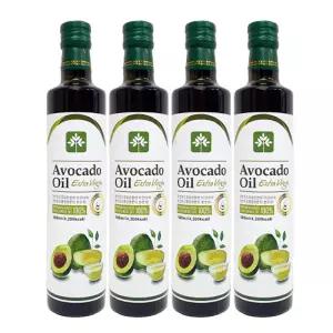 [오리지널픽_행복팩토리] 최상급 100% 엑스트라버진 아보카도오일 500ml x 4병