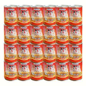 헬로도기 강아지 대용량 간식 캔 소고기 1Box(400g x 24개)