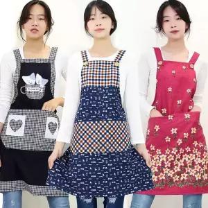 국내생산 H형 캐릭터앞치마 24종 카페 바리스타 업소용 주방 미용 예쁜앞치마