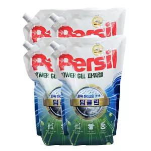 헨켈 퍼실 딥클린 파워젤 듀얼 액체세탁세제 일반드럼겸용 리필 2L 4개 액상세제