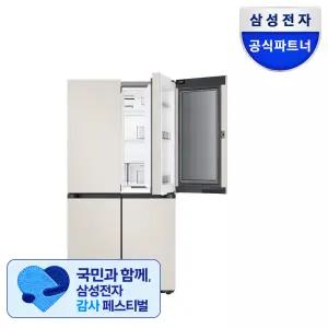 삼성 삼성 비스포크 냉장고 4도어 1등급 푸드쇼케이스 RM70F90M1GD 에센셜베이지
