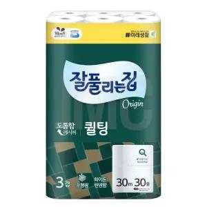 잘풀리는집 퀼팅 3겹 30m, 30개입, 1개