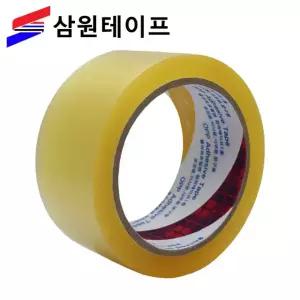 삼원 OPP 박스테이프 이사용 러버 투명 50M 1개 자국 끈적임 잔사없는