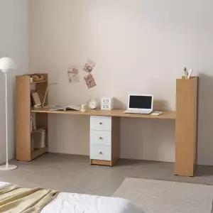 2인책상+책장+서랍장 세트 240cm P00000WF