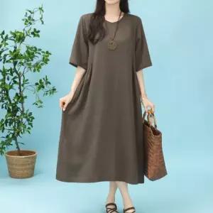 디얼마미 베이프 린넨 원피스 마담 미시 중년 여성 빅사이즈 40대 50대