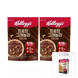 켈로그 다크 초코 프로틴 딜라이트 그래놀라 350g, 2개+증정(저당 그래놀라 120g, 1개)