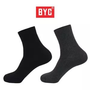 BYC 남성용  골지 중목양말 10켤레 남자 신사정장양말 무지검정 면양말