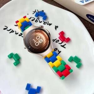 22mm 레고 스트랩 (화웨이 워치 5 4 GT5 프로 46mm 밴드, 레드미 액티브/라이트, GT2/3 호환)