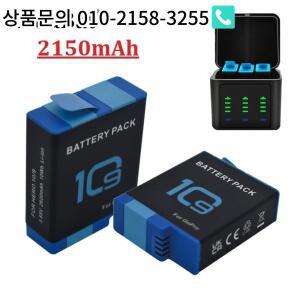 GoPro Hero 10 9 배터리 용 세트 박스가 2150mAh 블랙 액션 카메라 액세서리