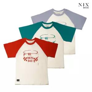 [NIXKIDS]유니) 20 S 싱글 - 먼데이 그래픽 라글란 티셔츠(FKRMCTR788P)