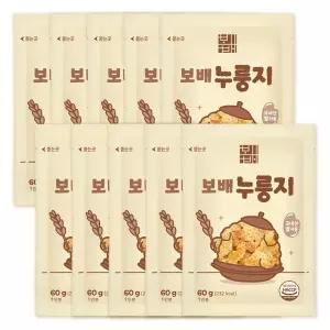 보배 누룽지 60g 국내산 즉석 간편조리 1인분 개별포장 10개 묶음
