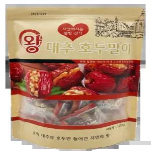 프리미엄 왕대추 호두말이 첨가물없는 자연그대로의 달콤함 건강간식 부모님 선물 중국간식 개별포장 500g