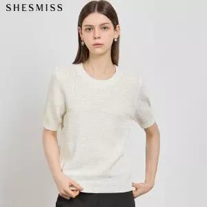 [쉬즈미스][쉬즈미스(SHESMISS)] 크로쉐 고급짜임 니트 탑 (택가격 108000원)