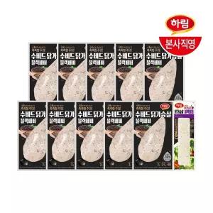 하림ㅣ 수비드 닭가슴살 블랙페퍼 100g 10팩 + 닭가슴살리얼바 블랙페퍼 70g
