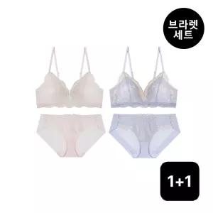 에블린 EBLIN[2SET] 투톤 브라렛2+팬티2 세트
