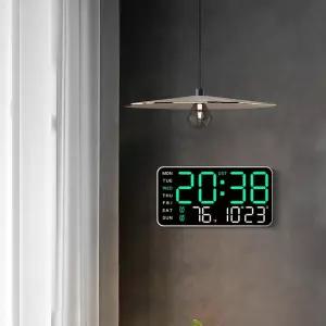 고급스러운 LED 시계 온도 날짜 디지털 벽시계 무소음