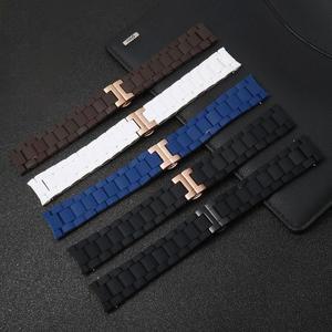 아르마니 AR5905 고무 클래드 스틸 시계 호환용 호환용 밴드 호환 남자 23mm 여자