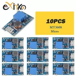 5/10pcs MT3608 조정 가능한 스텝 업 모듈 전압 레귤레이터 마이크로 USB Type-c 2V-24V 5V-28V 2A DC-DC