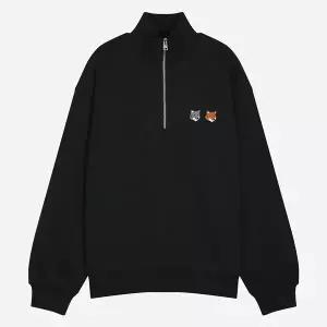 6S OM211CFKM0341 P190 더블 폭스 헤드 하프 집업 앤트러사이트