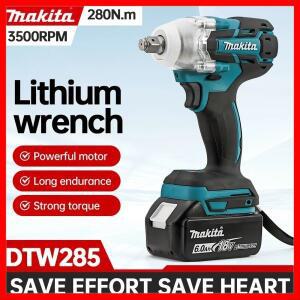 MAKITA DTW285 무선 임팩트 렌치 18V 브러시리스 모터 고토크 280N.m 1/2인치 소켓 충전식 전기