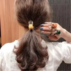[룽스_66]마블 다이아몬드 헤어 베이직 헤어 머리 끈